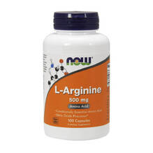NOW L-Аргинин 500 мг, L-Arginine - 100 капсул